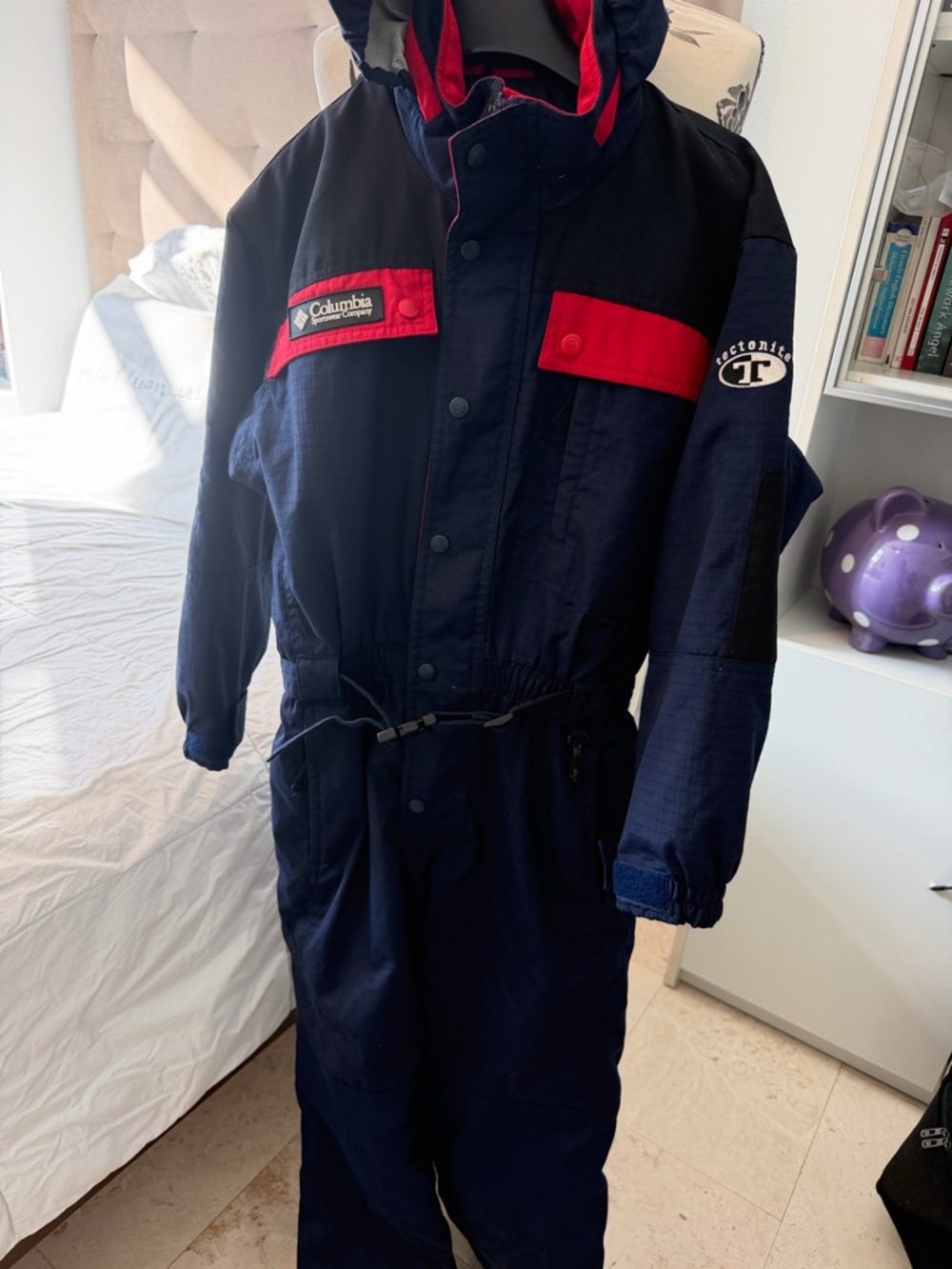 Columbia young Navy and Red One-Piece Winter Suit